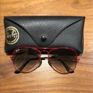 Ray-Ban Red Aviator Sunglasses